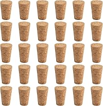 UFURMATE Wine Corks, 30 Pcs Tapered Wine Corks Natural Wooden Wine Stoppers Wine Bottle Plugs for Home DIY Bottles and Crafts (22 x 17 x 35 mm)