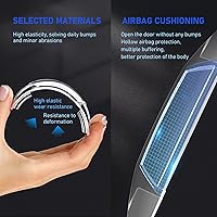 Vista 5 de 4 tiras anticolisión para puerta de automóvil, calcomanías antiimpacto para retrovisor, cubiertas decorativas de protección de puerta, protector