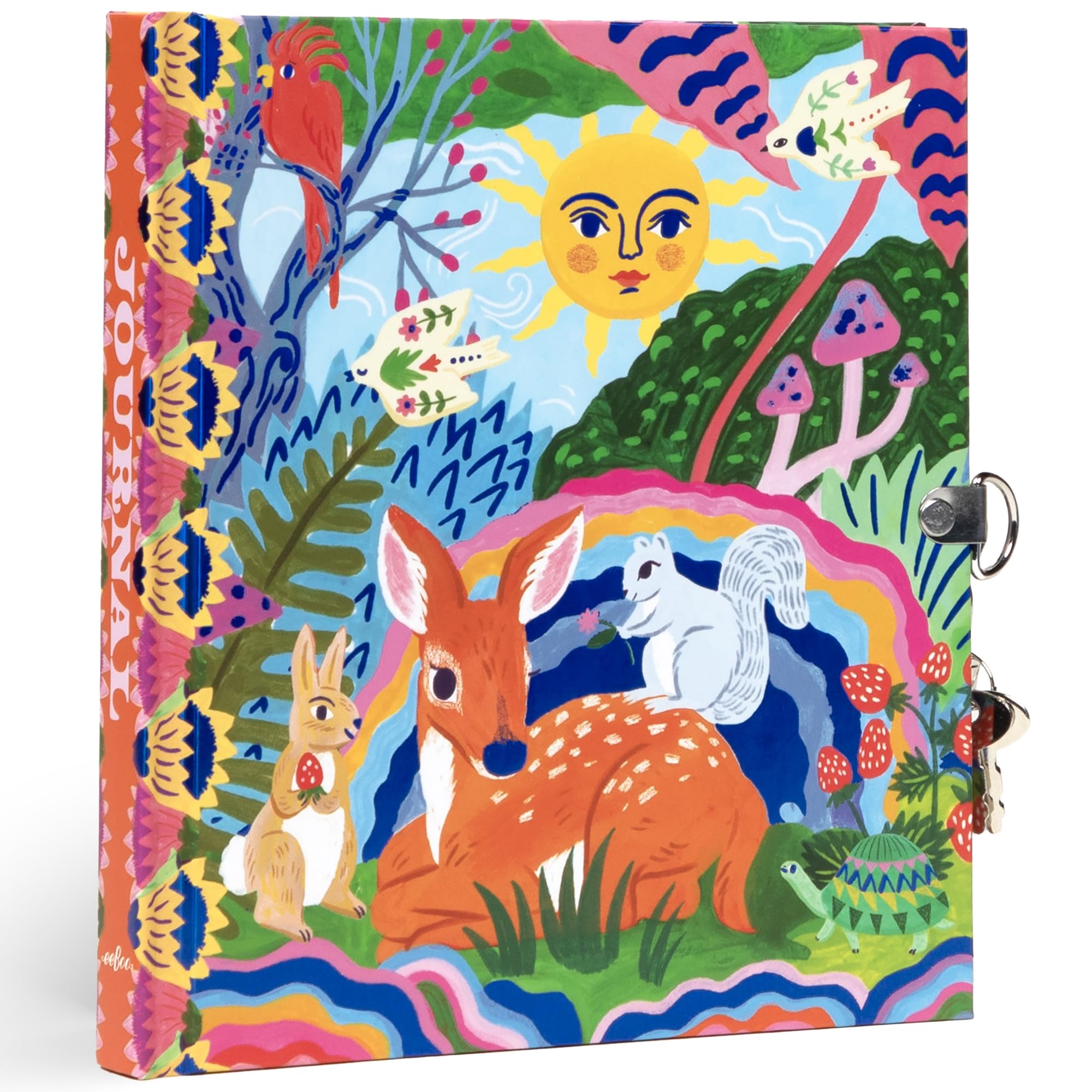 Journal intime eeBoo à couverture rigide estampillée animaux et dorures - 8