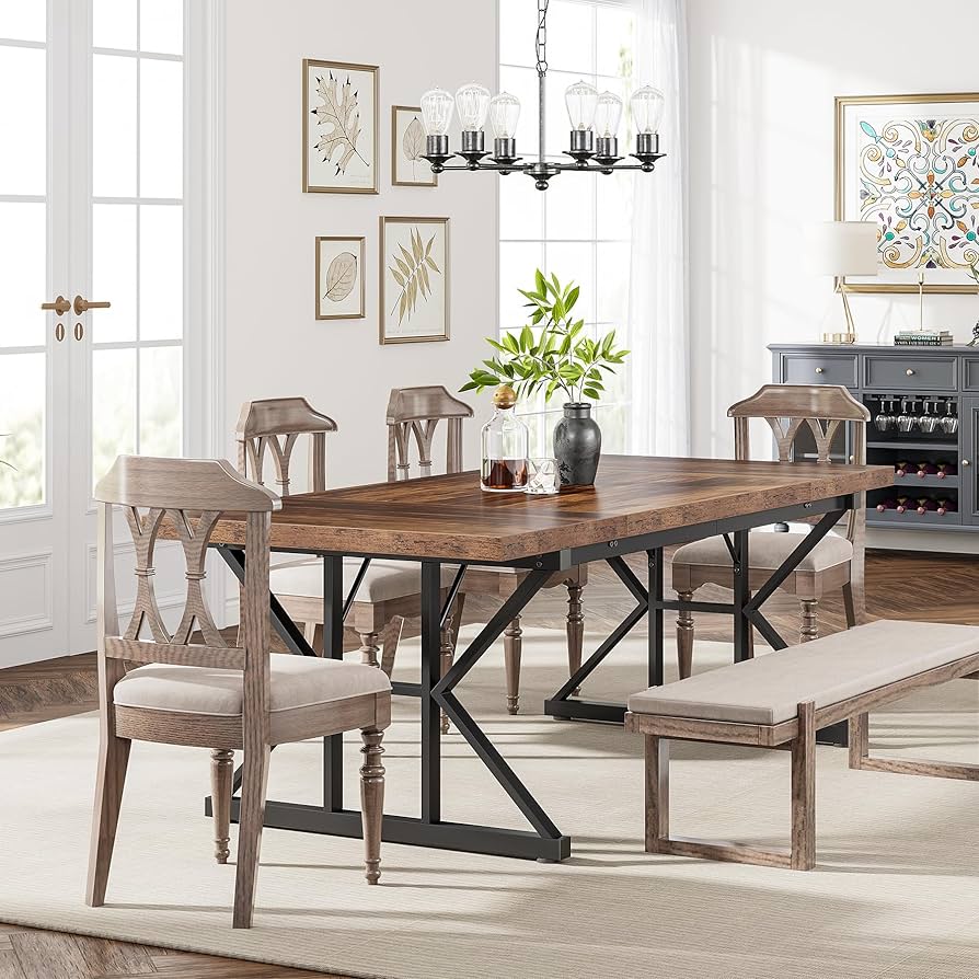 テーブル・チェア・ハンモック LOGOS LIFE BENCH TABLE SET 6 Ktaxon 6-Piece Dining Room Set Modern Kitchen Table Set with