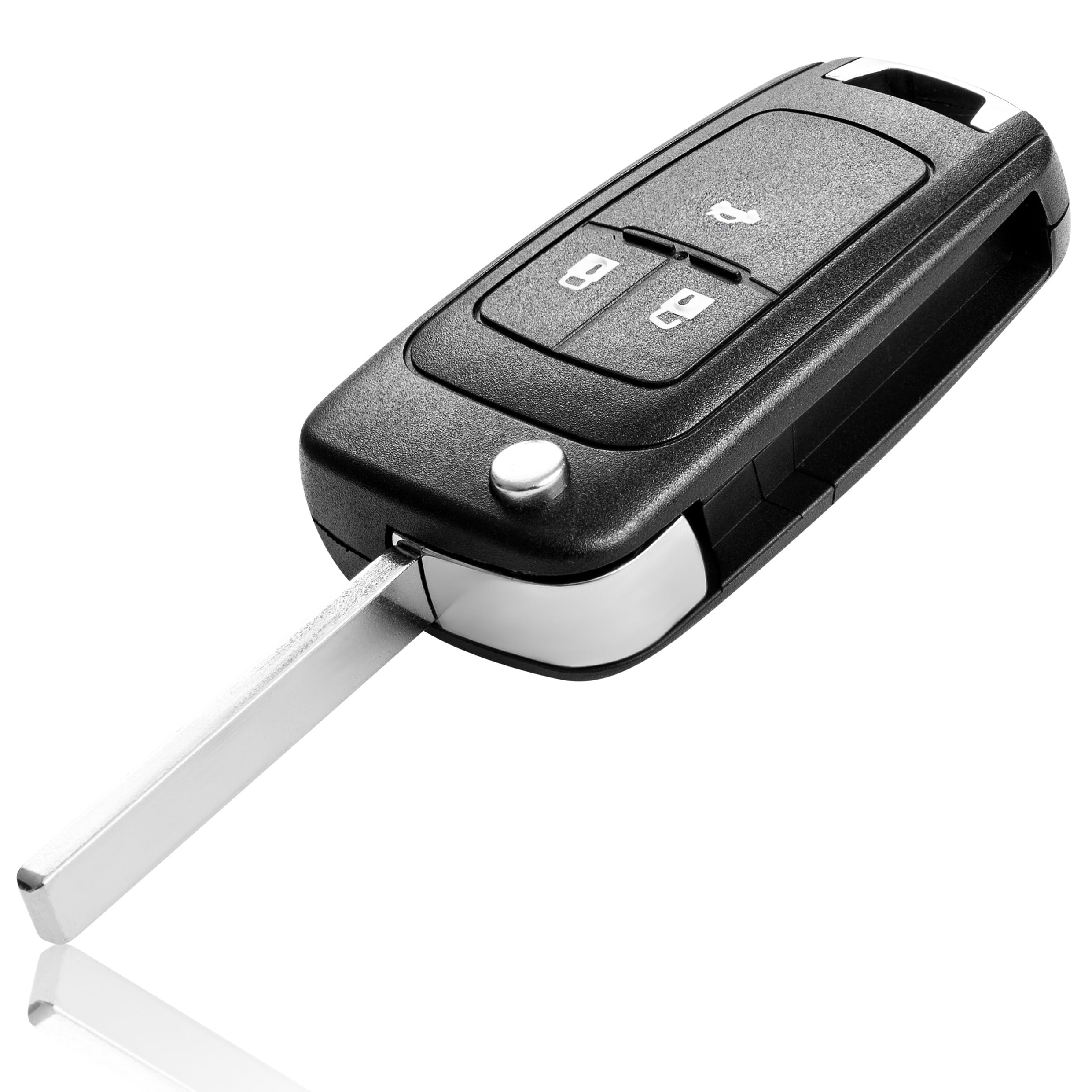 FINTERRY Obudowa Kluczyka Samochodowego do Opel Vauxhall – Etui 3-Button z Mechanizmem Składanym do Insignia Astra J Mokka Meriva B Zafira C Corsa E – Obudowa Zamienna HU100