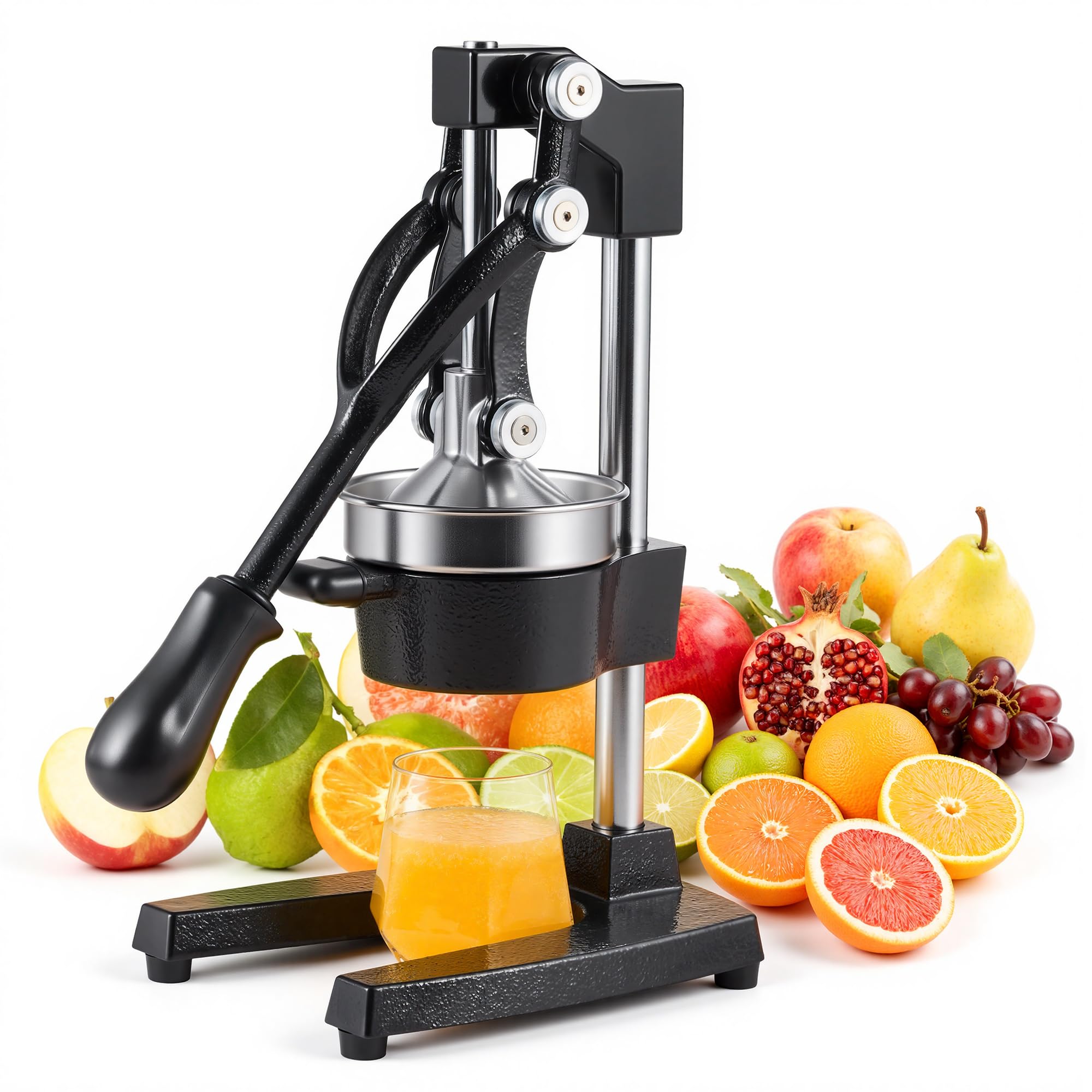 CO-Z Commercial Grade Citrus Juicer Professional Hand Press Manual Fruit Juicer Metal Juice Squeezer Heavy Duty Orange Juicer Citrus Orange Lemon Lime Pomegranate,150 Watts