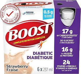 BOOST Diabetic Nutritional Supplement, Strawberry, 24 x 237 ml
