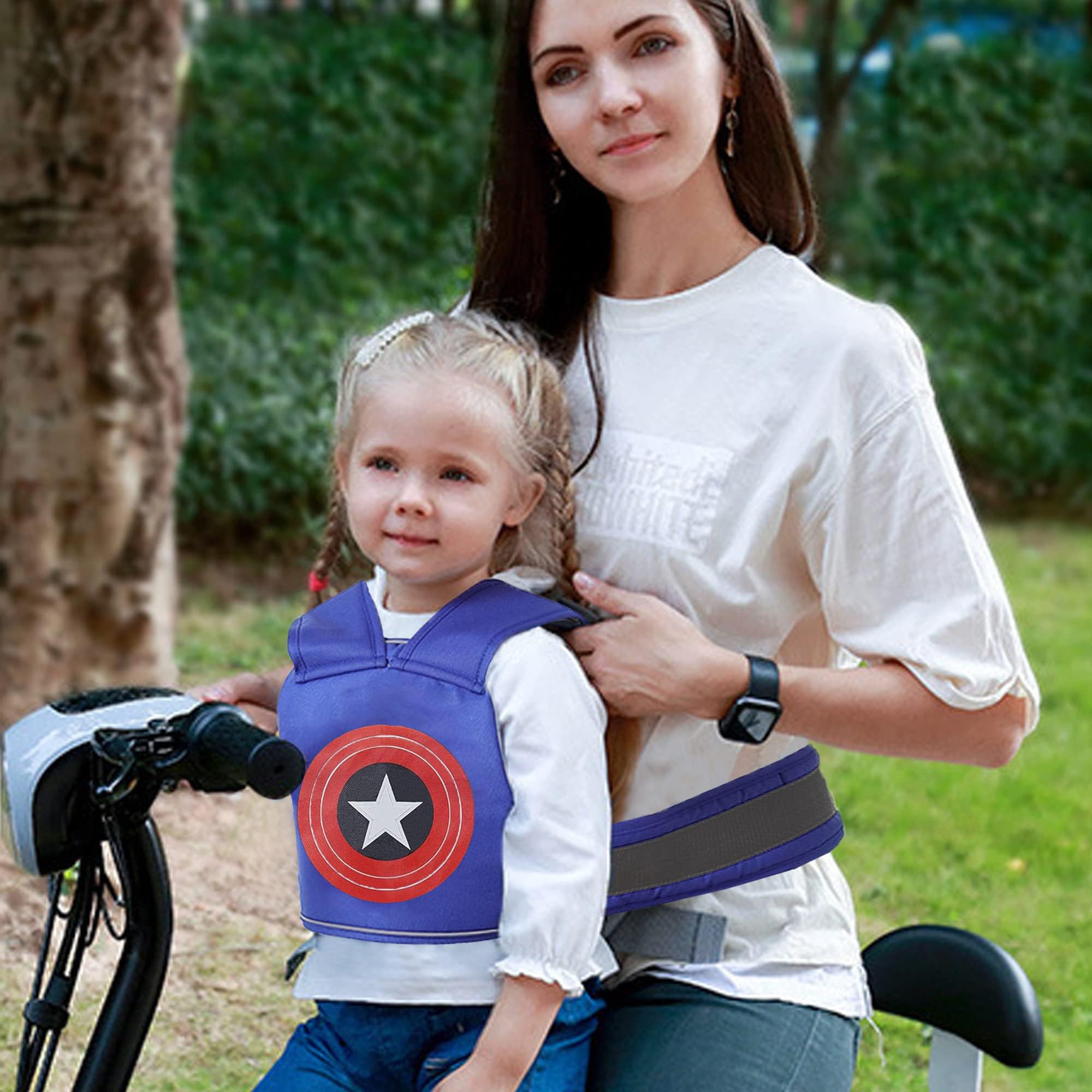 Ceinture de Sécurité Moto pour enfants,Réglable Ceinture pour Enfants de Moto Haute Résistance Harnais Sécurité Harnais Sûreté Bébé Résistance Aux Chutes, pour Garçons Filles âgés de 2à10 A