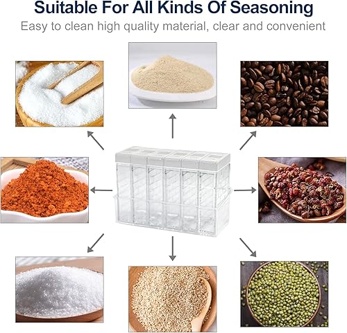 Miniatura 8 de 6 frascos para especias cocteleras, salero y pimentero, dispensador de especias de plástico, salero, caja agitadora de condimentos, juego de