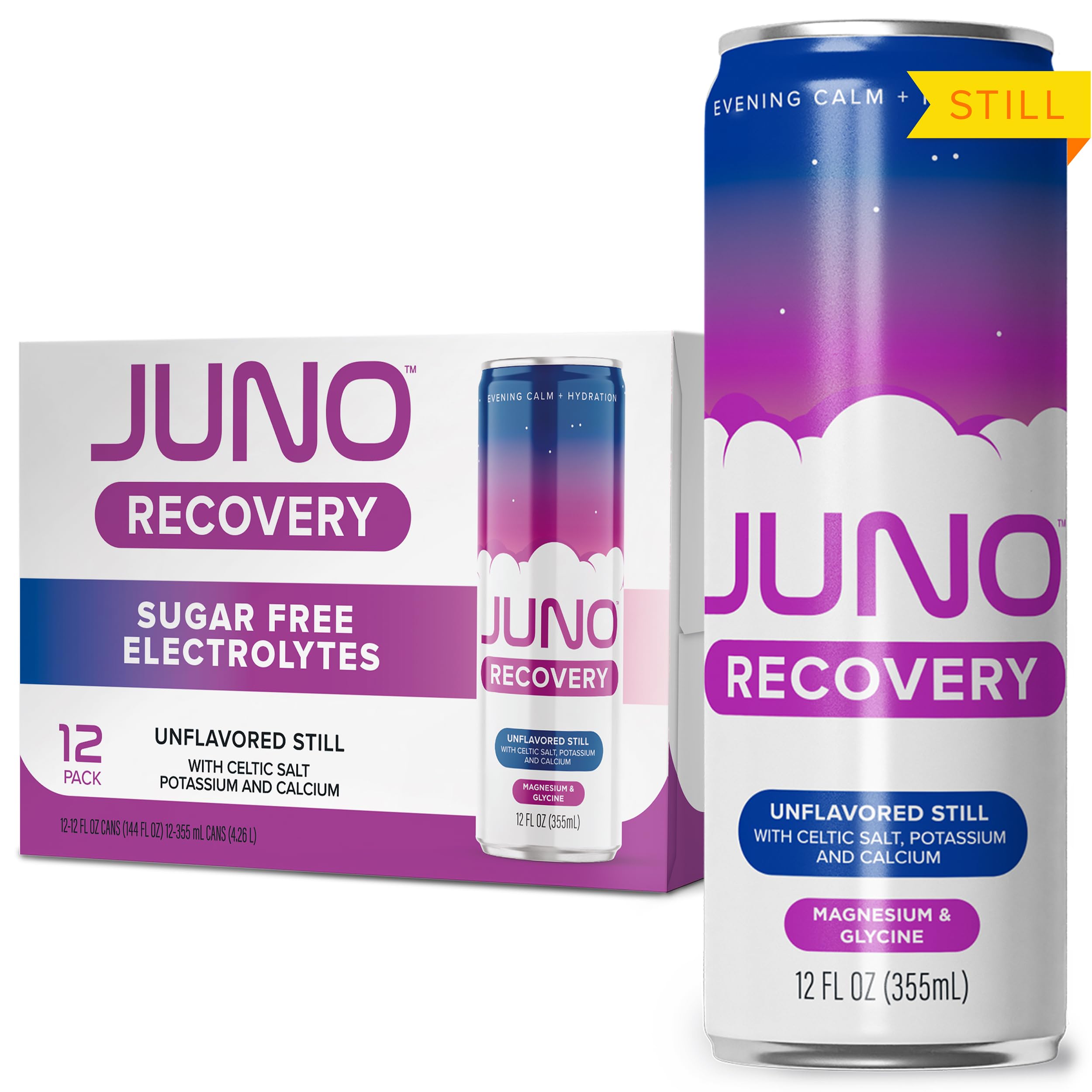 Amazon.com: JUNO RECOVERY Unflavored Still Drink - Energizing