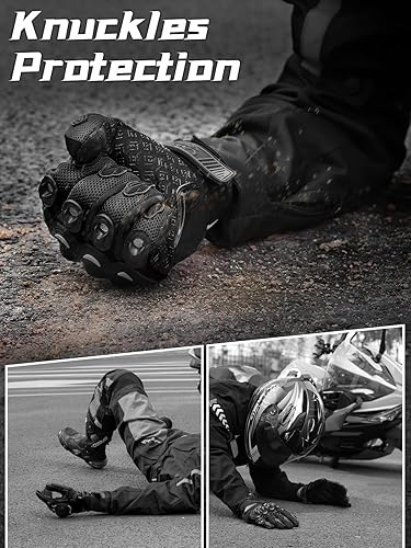 Miniatura 5 de COFIT Guantes de motocicleta de malla transpirable, protectores de pantalla táctil para hombres y mujeres, BMX, ATV, MTB, carreras de carretera,