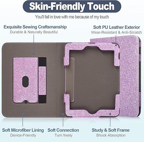 Miniatura 5 de Caweet Funda para Nook GlowLight 4 Plus de 7.8 pulgadas versión 2023, funda protectora plegable de piel sintética de alta calidad con ranura para