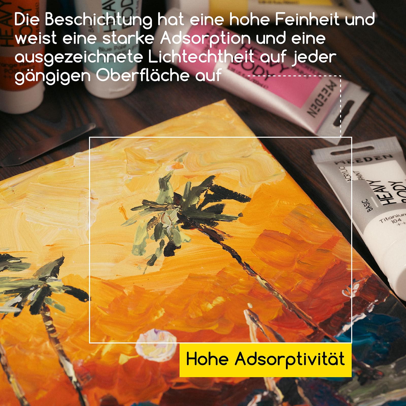 MEEDEN Heavy Body Acrylfarben Set: Matt Acrylic Paint mit 24 x 60 ml für Leinwand Holz Bemalen - Grundfarbe Acryl Set mit intensiver Pigmentierung für Anfänger Künstler Kinder Student Erwachsene