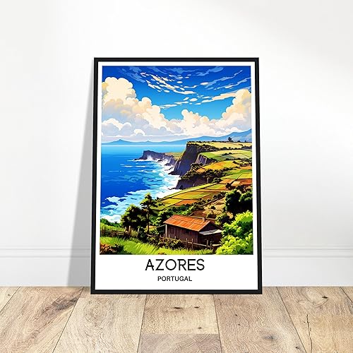 Miniatura 5 de Póster de viaje de Azores Impresión de viaje Azores Impresión de la isla de las Azores Viajes Azores Arte de pared Azores Pintura Azores Portugal