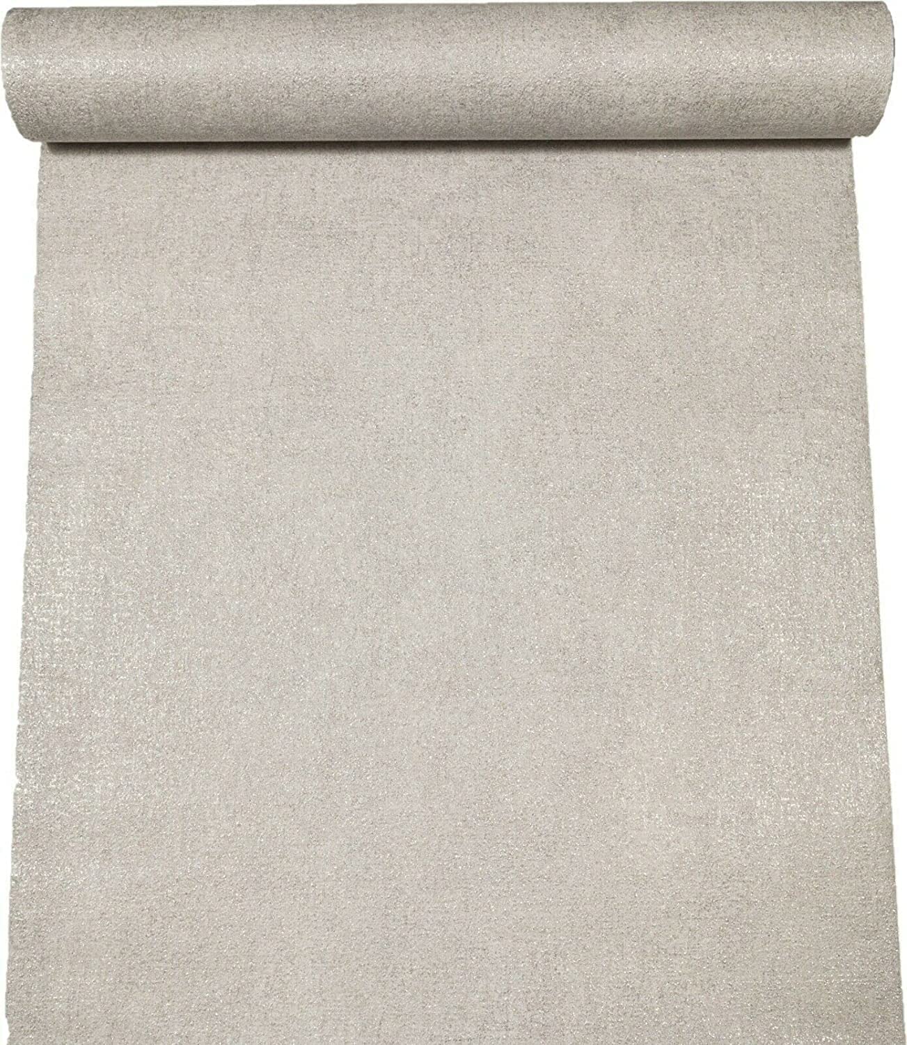 Sophie Laurence Sample - Grey Silver Plain Textured Metallic Glitter Grey Silver Wallpaper For Living Room Bedroom (Sample - Grey Silver)