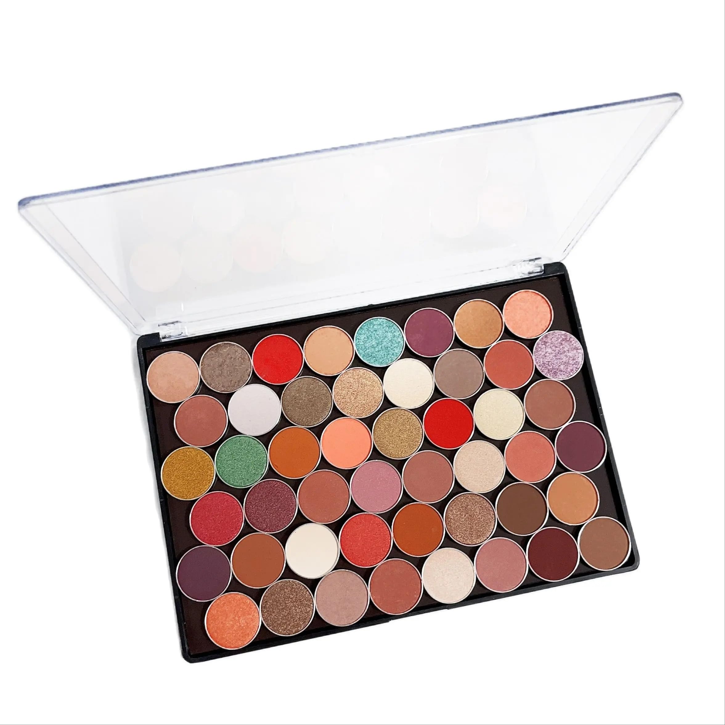 Palette Magnetica Vuota Grande tavolozza di ombretti in plastica magnetica vuota, scatola for trucco XL, copertura trasparente, con adesivi in ​​metallo da 20 pezzi