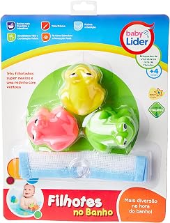 Filhotes no Banho, Lider Brinquedos - 1 (UM) ITEM SORTIDO SEM OPÇÃO DE ESCOLHA DO PERSONAGEM