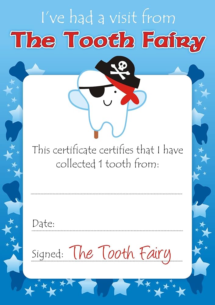 Amazon.com : School Stickers A6 Boys Tooth Fairy Certificates BOYS TOOTH CERTS Blue : Office Products amazon-com-school-stickers-a6-boys-tooth-fairy-certificates-boys-tooth-certs-blue-office-products