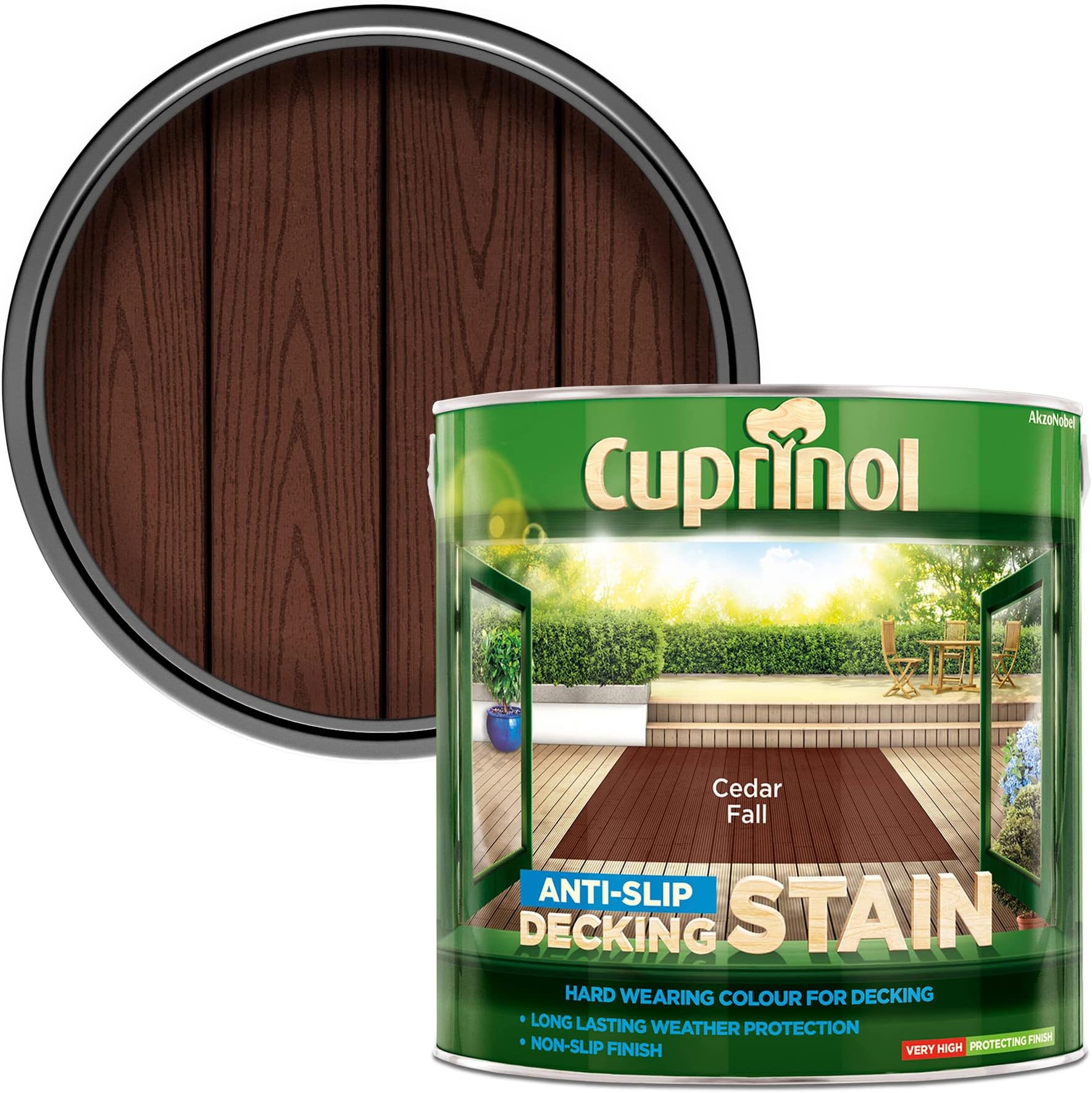 Cuprinol 2.5 Litres Anti Slip Decking Stain Cedar Fall
