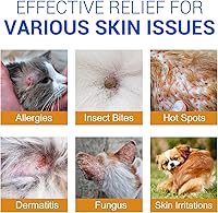 Vista 11 de Gotas de tratamiento de infección de oído para perros y gatos, gotas limpiadoras de oídos para perros con hidrocortisona al 1% que alivia