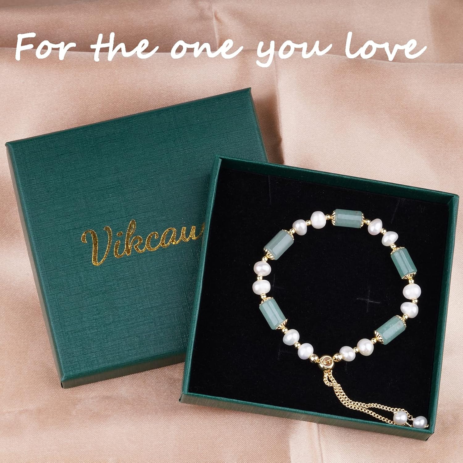 Healing Crystal Bracelet Gold Wealthy Lucky Pearl Feng Shui Jade Bracelet for Women - Image 7