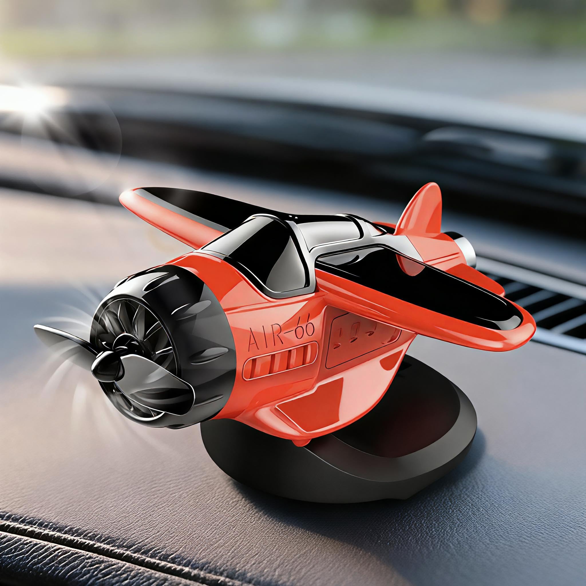 A Solar-Powered, Quiet-Rotation car Ornament relieves Fatigue, boosts Alertness, and adds Driving Fun. Suitable for All Cars, Offices, and Homes. Perfect for Any Sunny spot (Orange)