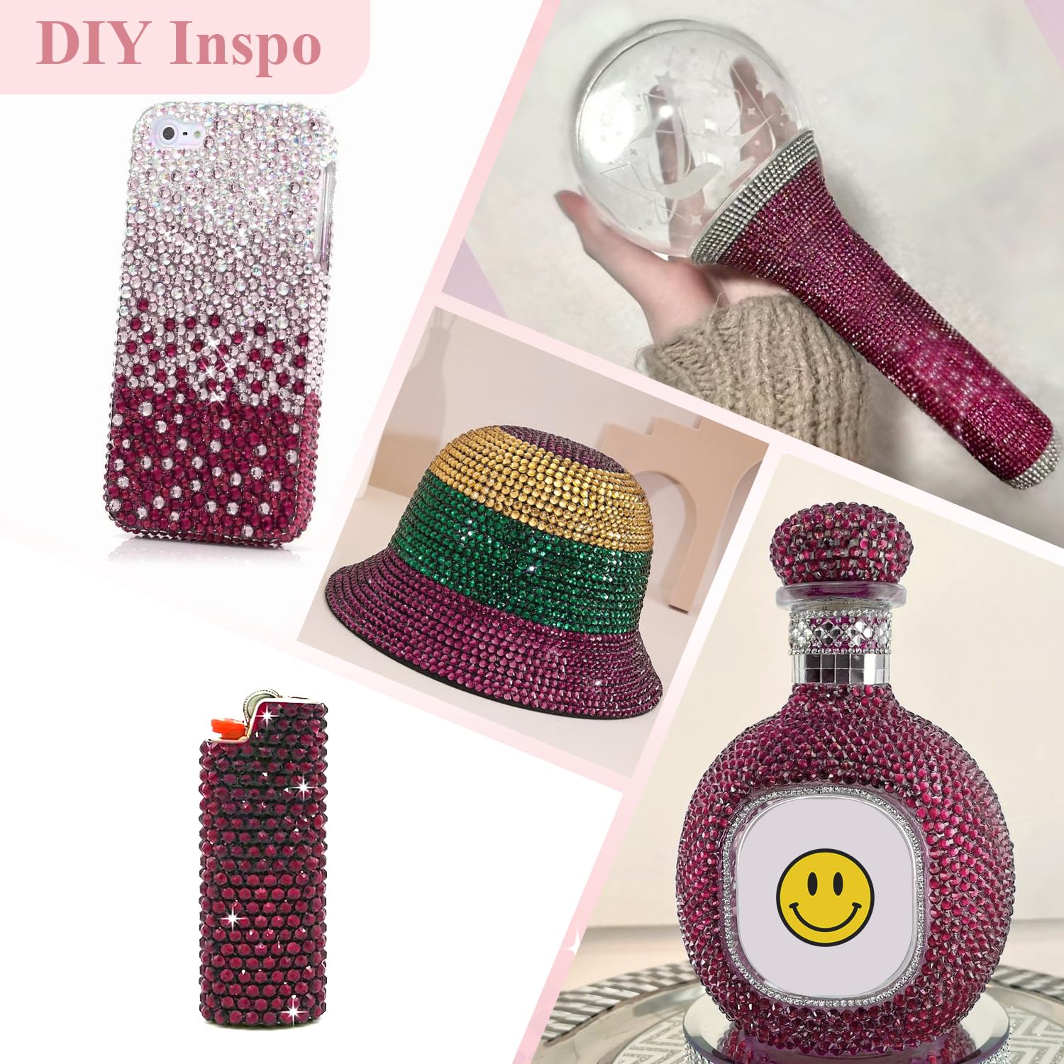 2500PCS SS10/2.8mm Crystal Rhinestones (Amethyst), Bedazzling Flatback Glass Rhinestones for Crafting DIY Nail Art Makeup Decoration, Gems Diomand Charms for Tumbler Shoes Clothing Mug - Image 6