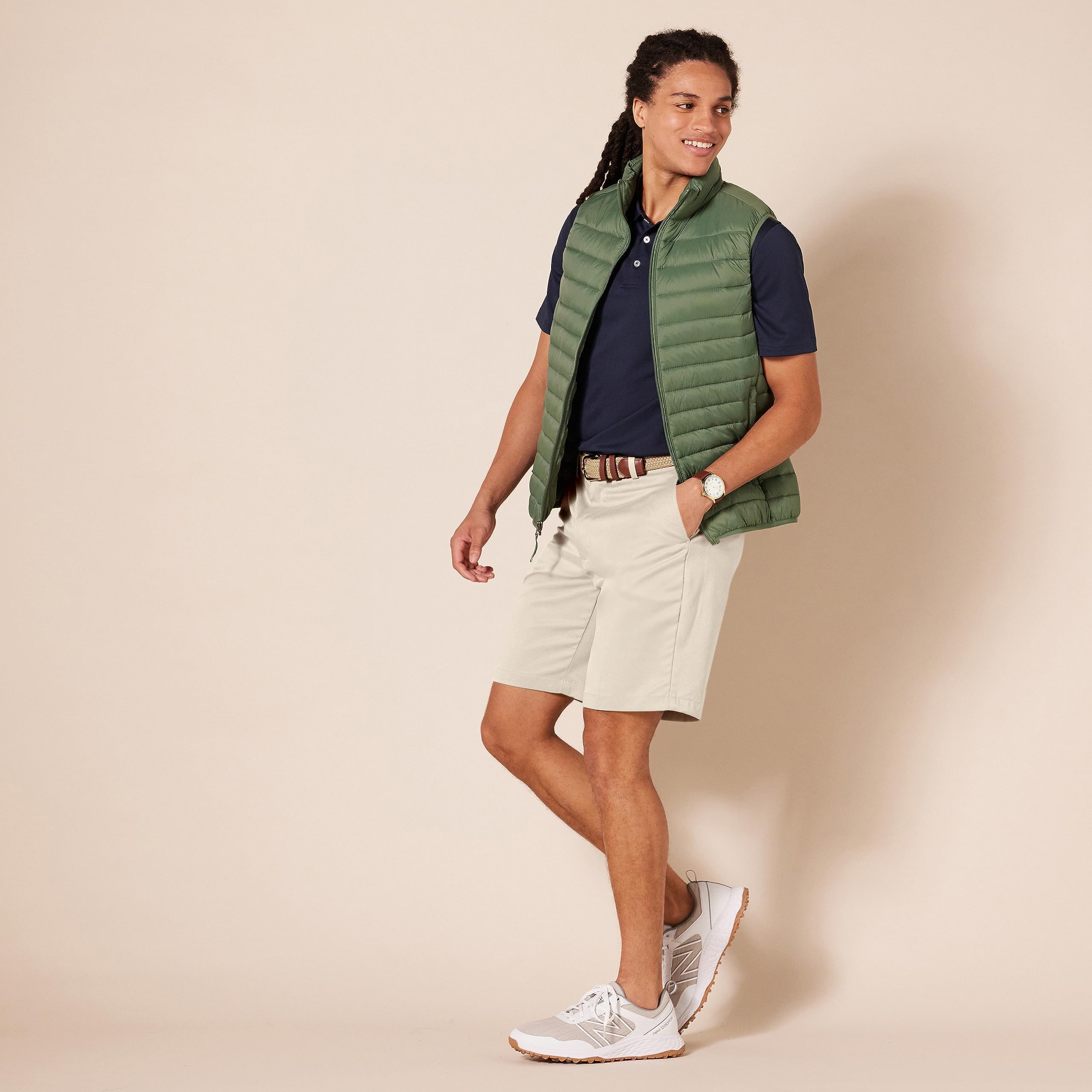 Amazon Essentials Pantaloncini da Golf Elasticizzati, Vestibilità Classica (Disponibili in Taglie Forti) Uomo - 3