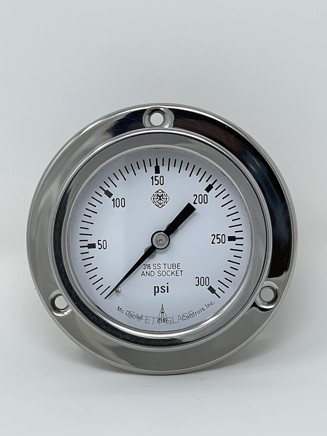 KGP | McDaniel Model K All Stainless Gauge, Dial : 2 1/2'' (63mm), Connection : 1/4'' NPT : Male, 0 to 300 psi