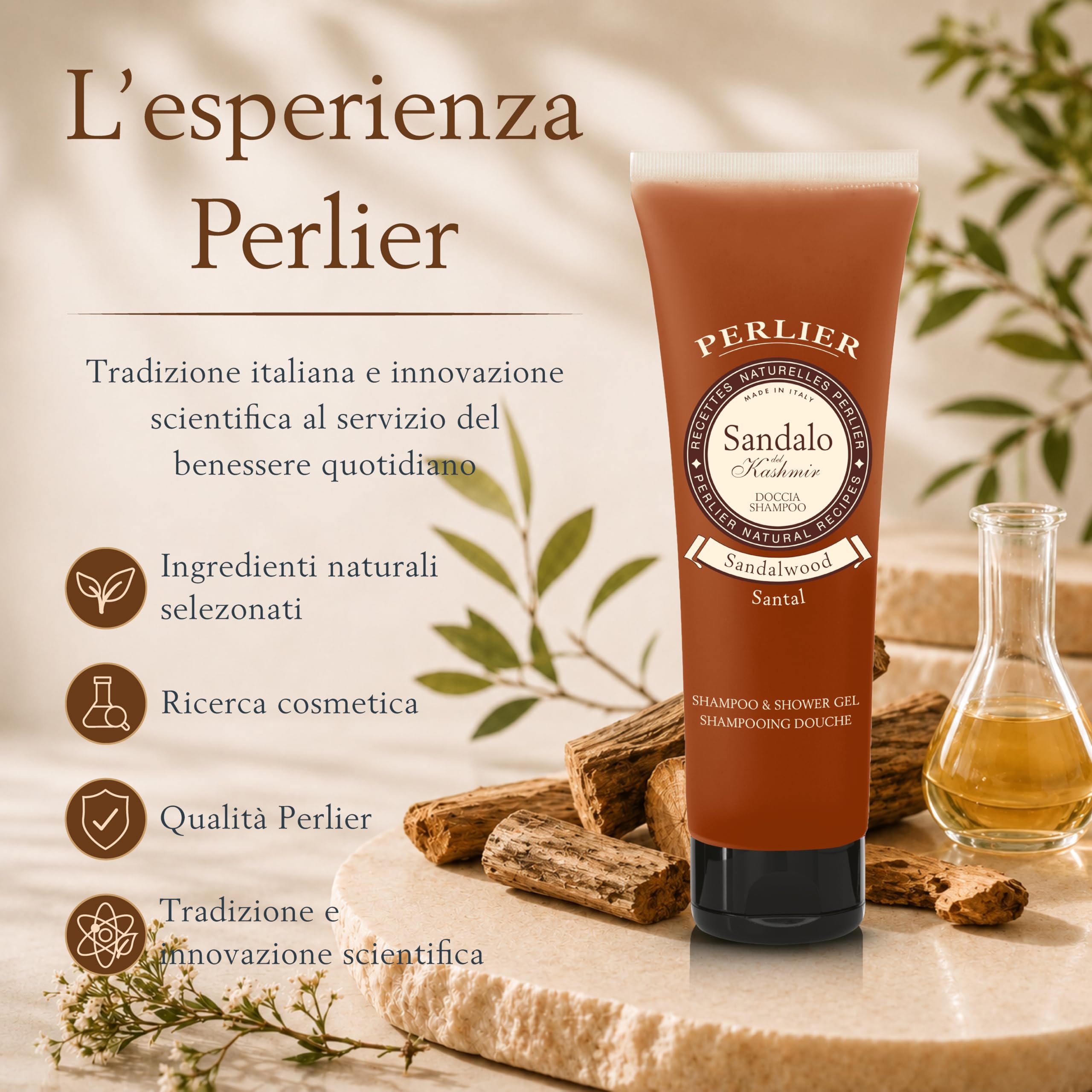 Perlier Doccia Shampoo Sandalo, 250ml