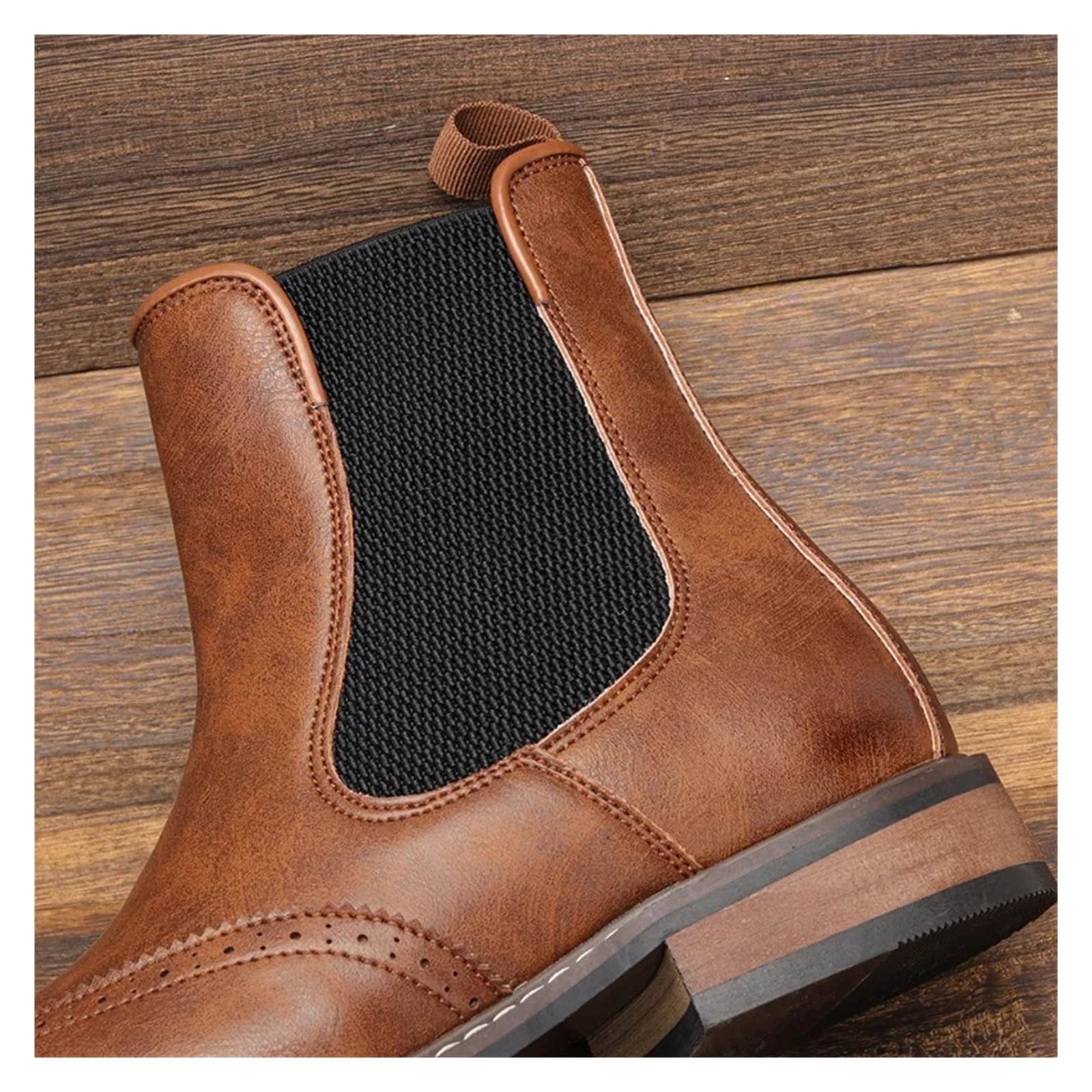Stivali da uomo di marca di lusso Stivali in pelle Chelsea alla caviglia Classics Business Casual Stivali formali Botas Masculinas