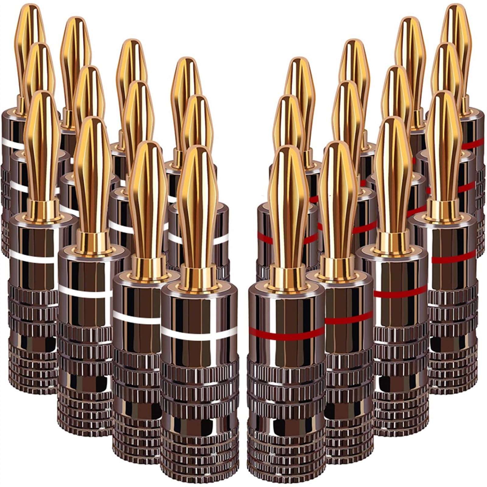 5 par/10 sztuk 4 mm Złącza bananowe 24 K pozłacane miedzią Audio Głośnik Wzmacniacz Kabel Pin Śruby Typ Złącza Bananowe Wtyczka (H)