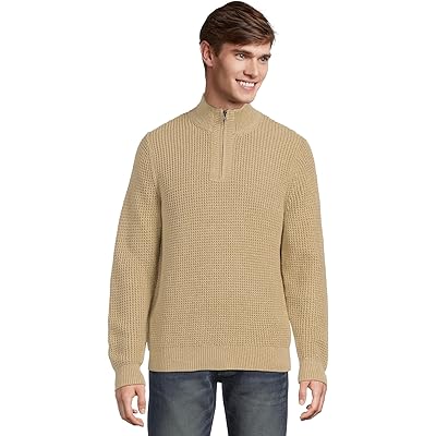 Свитер L.L.Bean Organic Cotton Waffle Sweater 1/4 Zip