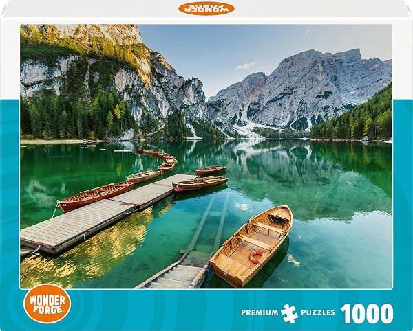 Wonder Forge Puzzle 11011041 - Pragser Wildsee Italien - Puzzle 1000 Teile - Geschenke für Erwachsene und Kinder ab 14 Jahren - 2