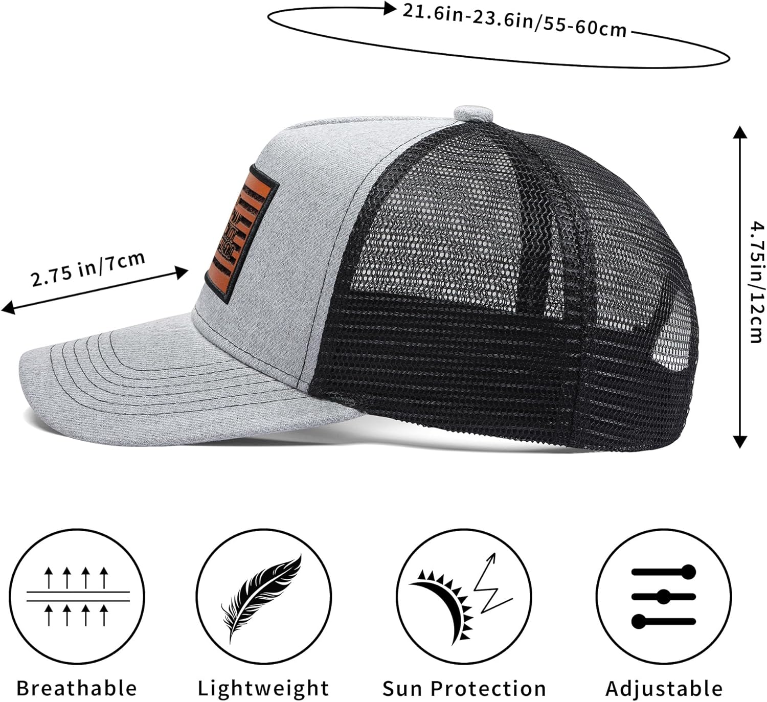 Trucker Hat for Men Dad The Man Myth Legend American Flag Hat, Best Dad Fathers Day Birthday Christmas Xmas Gifts - Image 2