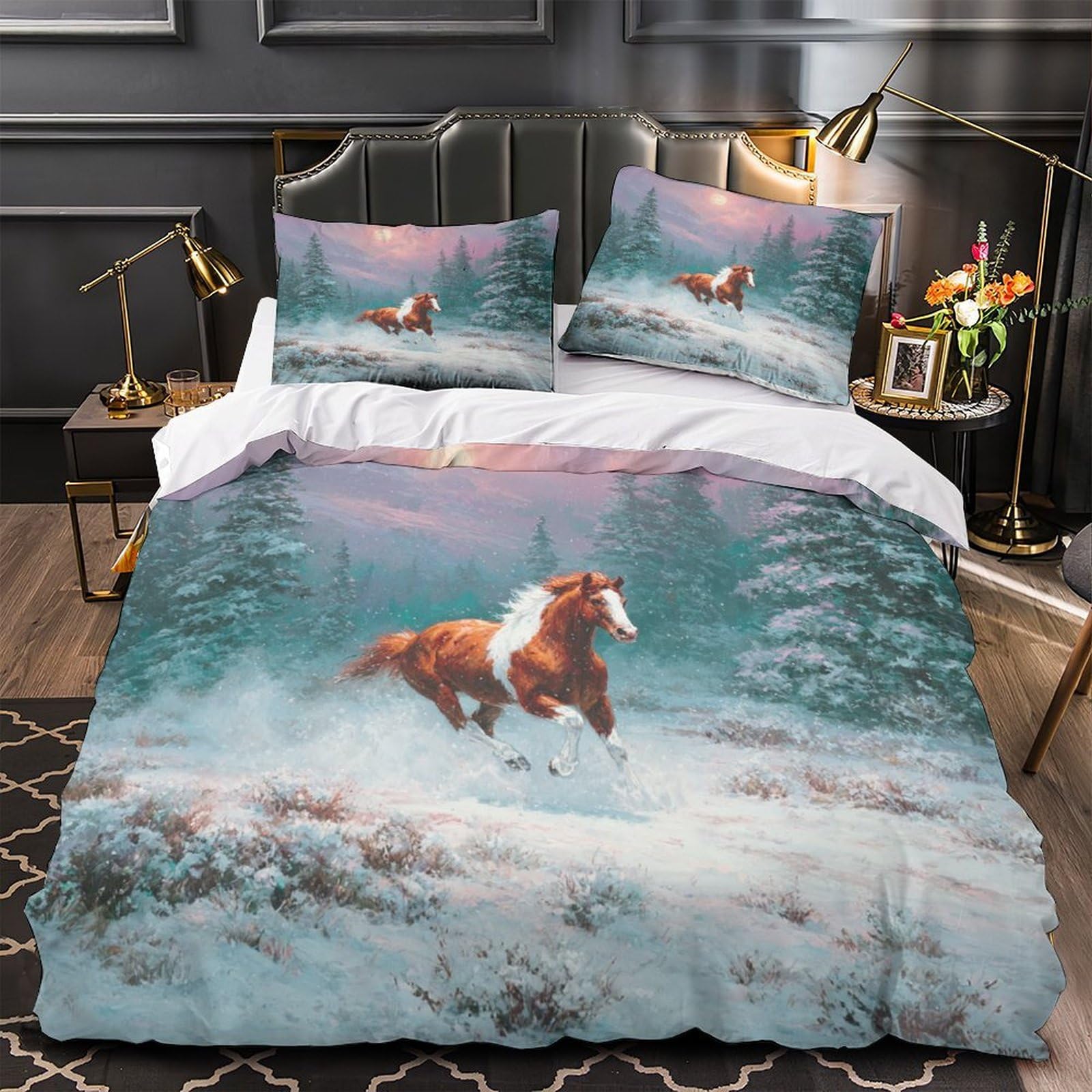 Housse de couette imprimé 3D microfibre de qualité supérieure