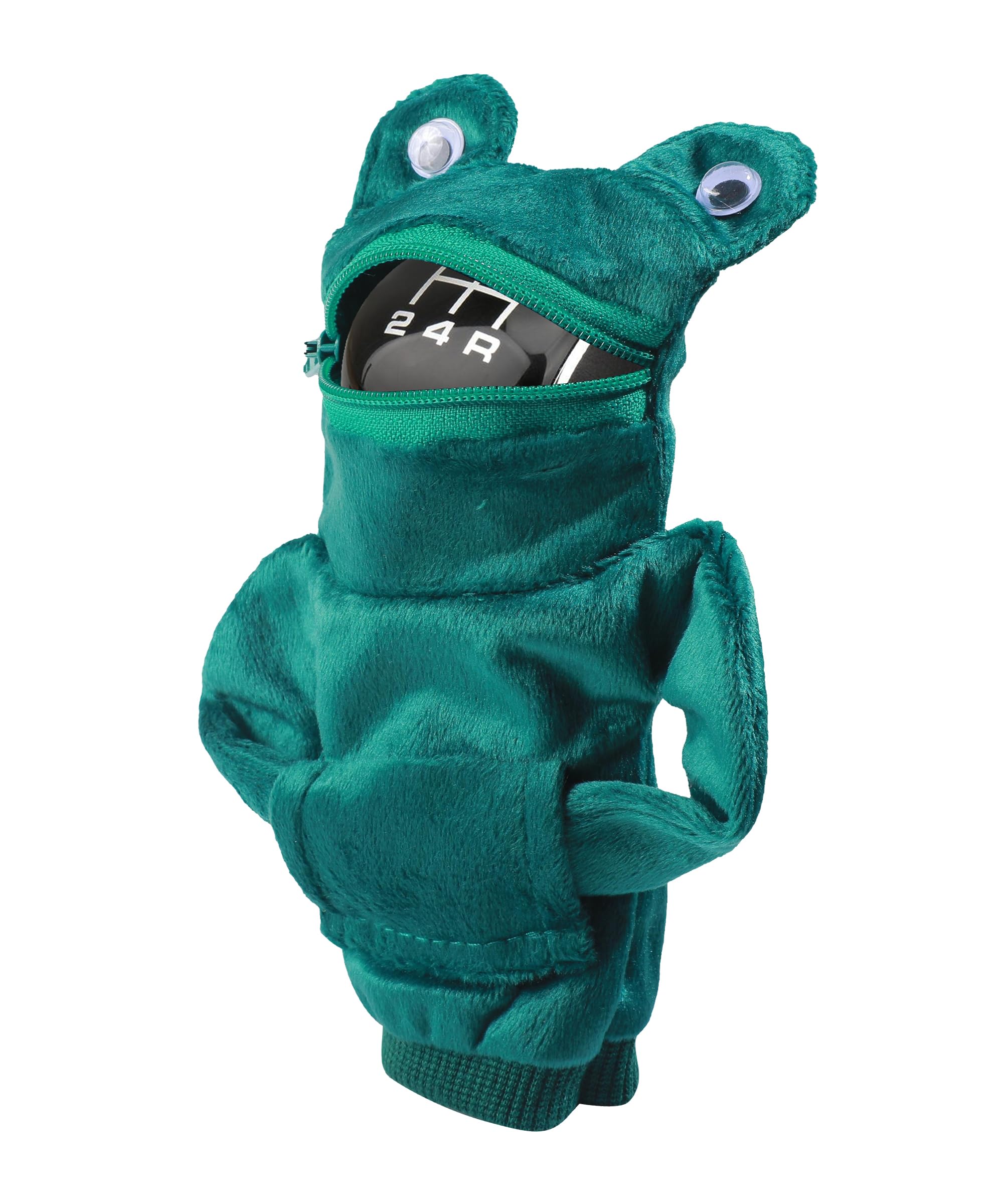 Gear Shift Cover,Car Accessories Mini Shift Knob Cover,Cute Car Shifter Hoodie,Universal Winter Warm Automobile Interior Decoration Accessories,Fits Most Cars,Trucks,SUVs (Green)