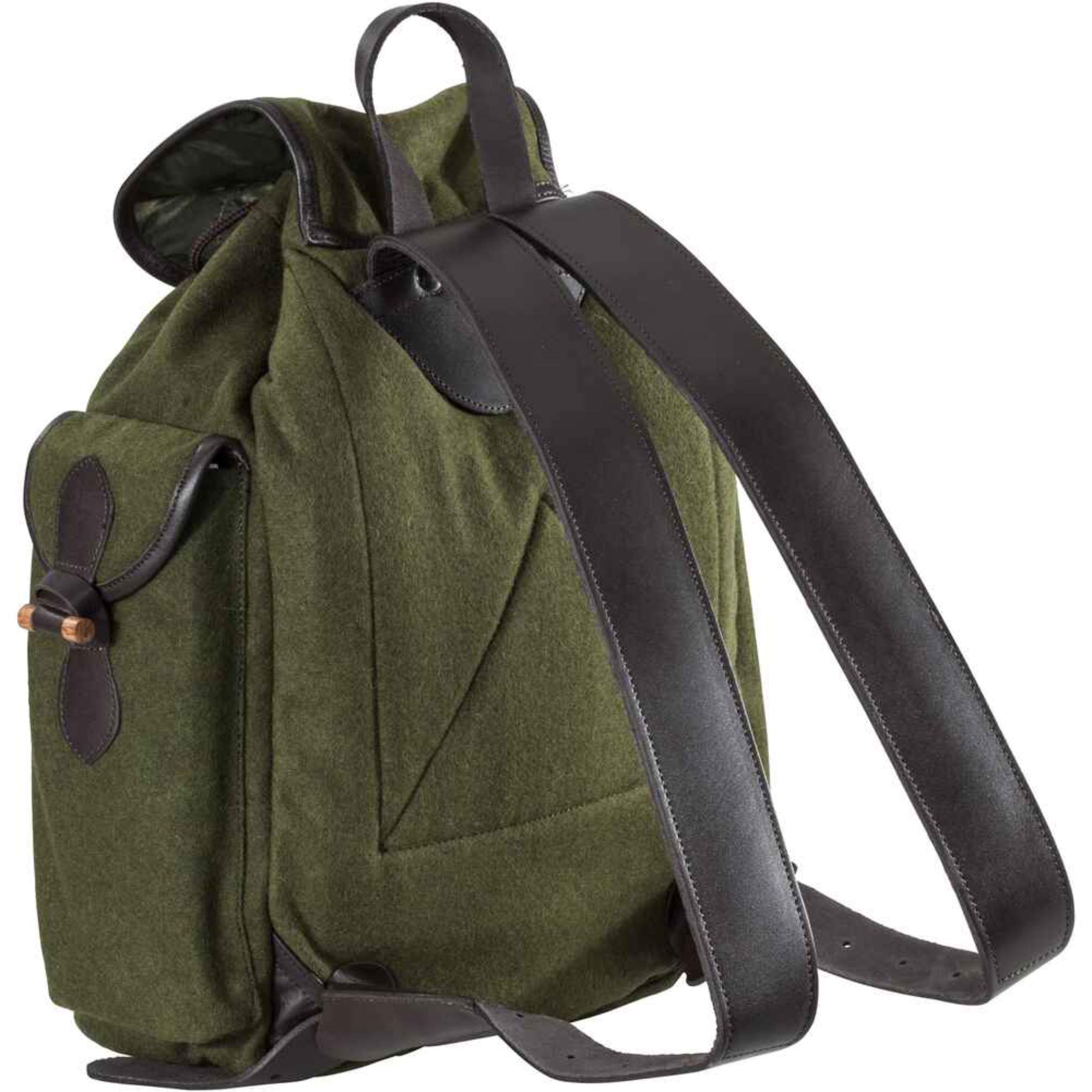 Parforce Lodenrucksack Jagdrucksack grün mit Holzknebelverschluss, lautlos und kompakt