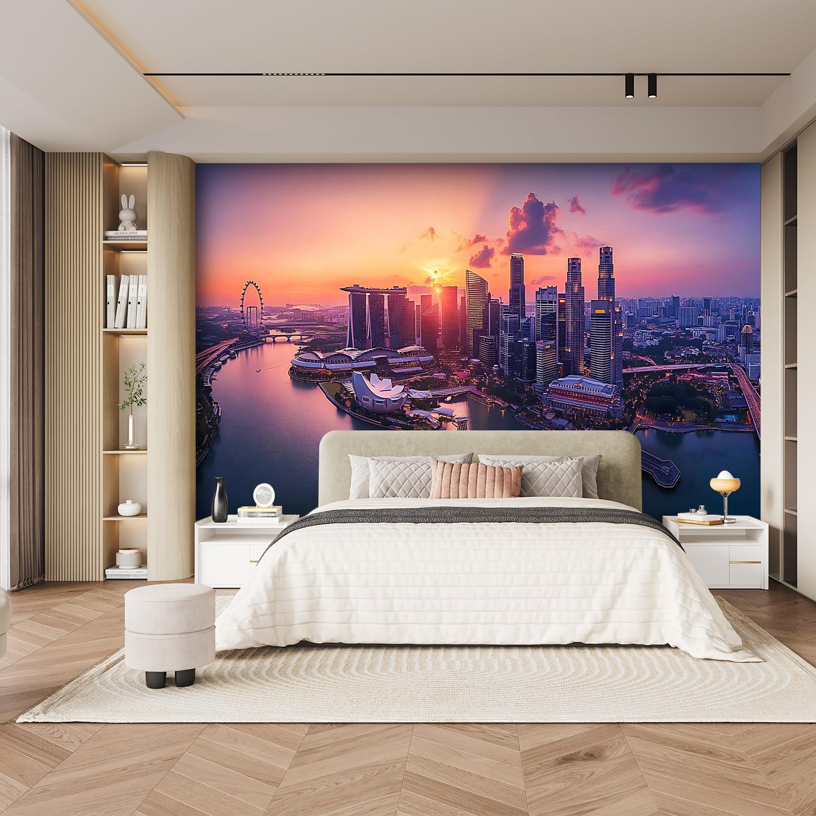 Fototapete Moderne Stadtansicht Vliestapete Wandbild 400x280cm