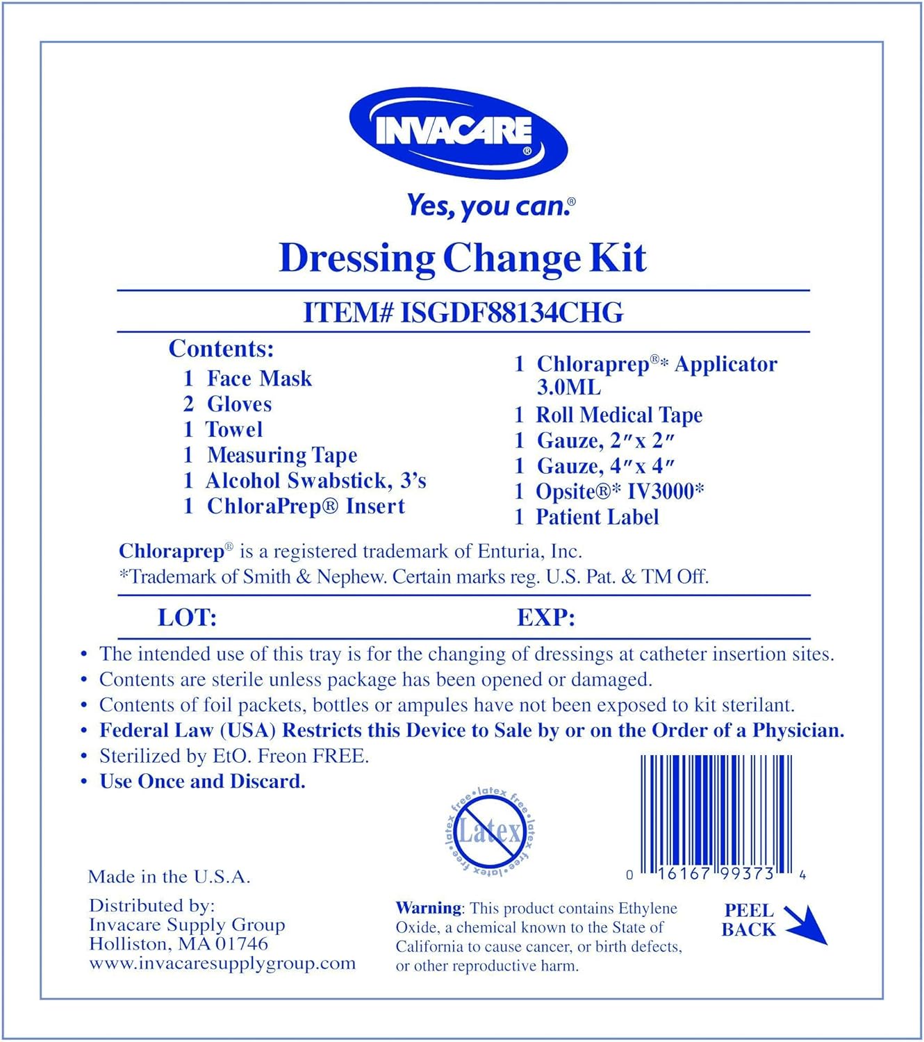 Central Line Dressing Change Kit With Opsite Box of 30