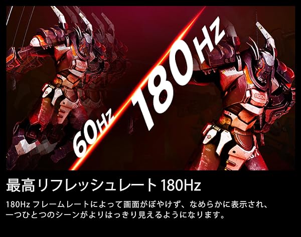 【Amazon.co.jp限定】AOC ゲーミングモニター 23.8インチ, フルHD/1920×1080@180Hz, 応答速度0.5ms(MPRT), Fast IPS, HDMI2.0 x 1/ DP1.4x1,ブルーライト低減, フリッカーフリー, G-Sync Compatible対応, Adaptive Sync, HDR10対応, 3年保証, 国内正規品 24G42E/11 - 4