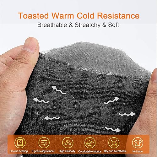 Miniatura 5 de Calcetines térmicos para hombres y mujeres, calcetines térmicos eléctricos recargables mejorados con batería de gran capacidad de 8000 mAh, 3