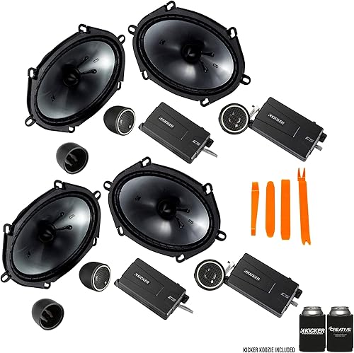 Miniatura 2 de KICKER 46CSS684 - Dos pares de sistemas de componentes CSS68 de la serie CS de 6x8 pulgadas con tweeters de 0.75 pulgadas, 4 ohmios (2 pares)