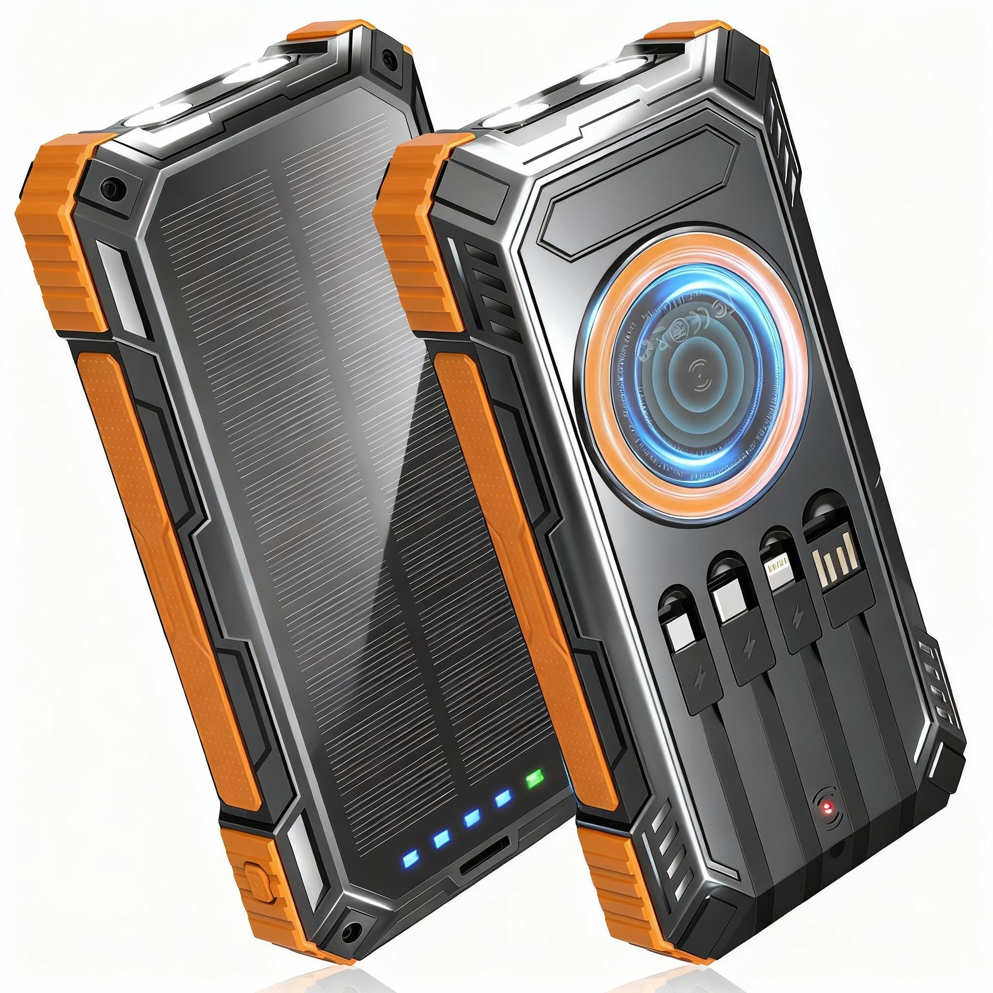 スマホアクセサリー Power bank Amazon.com: Solar Power Bank,49800mAh Wireless Portable Phone