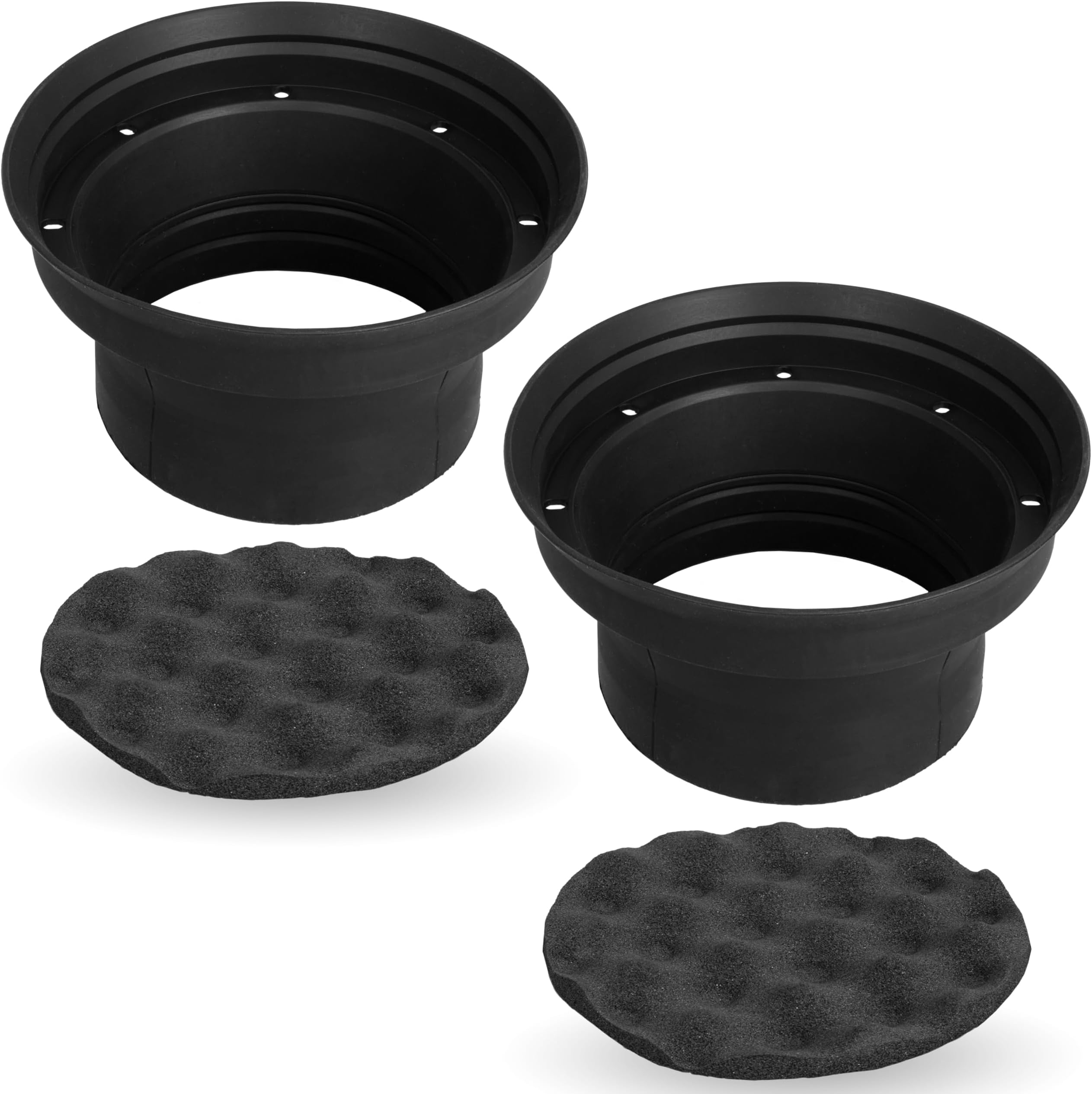 Foldable Silicone 5.25" Speaker Baffle with Egg Crate Foam, one Pair/Box