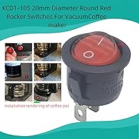 Vista 2 de 3pin 2position KCD1-105 - Interruptores basculantes redondos de 0.787 in de diámetro, para cintas de correr, cafetera, cortacésped, soplador