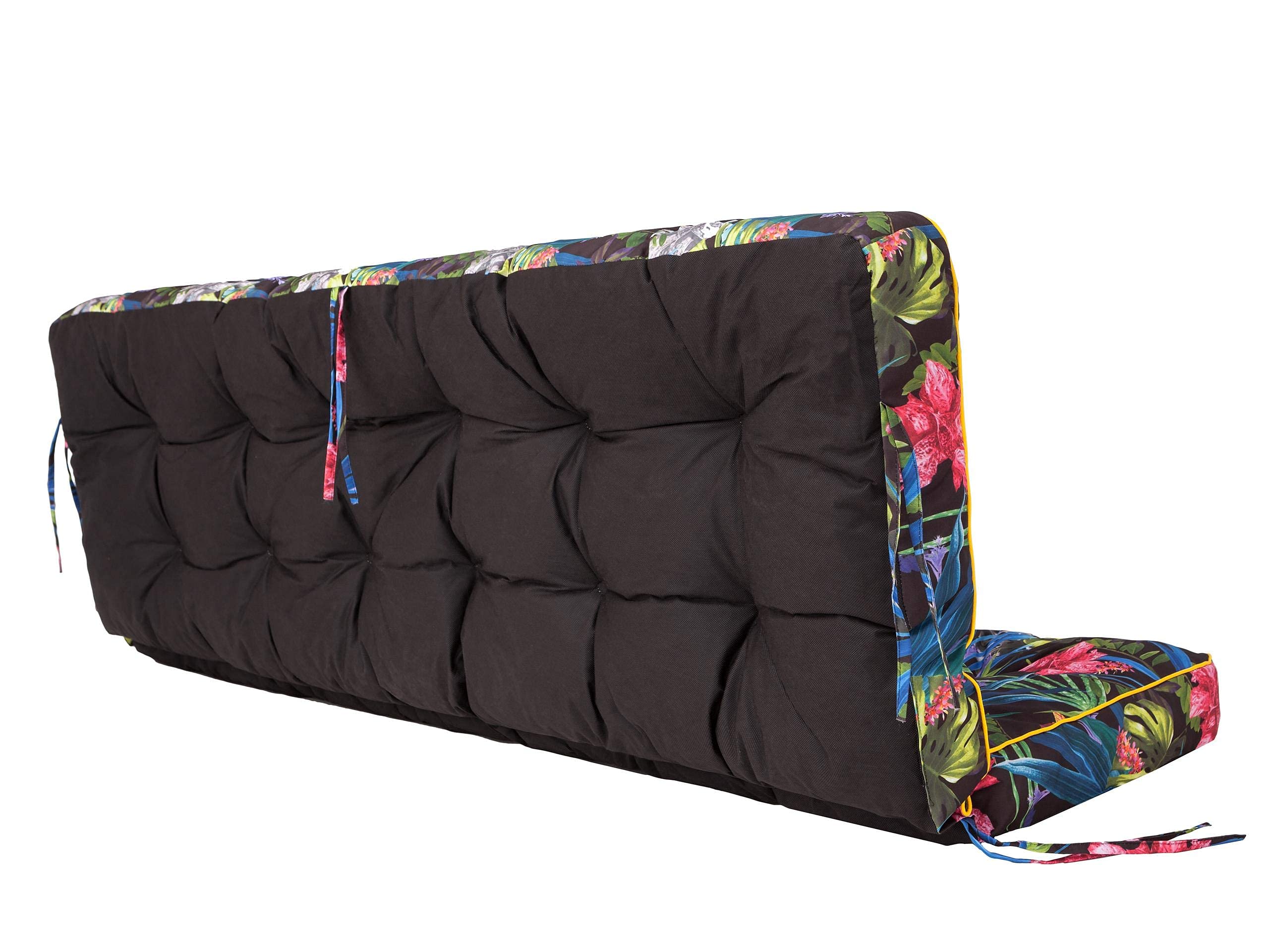 Cuscino per panca a dondolo da giardino, per panca altalena Hollywood, per interni ed esterni; 180 cm, con foglie colorate