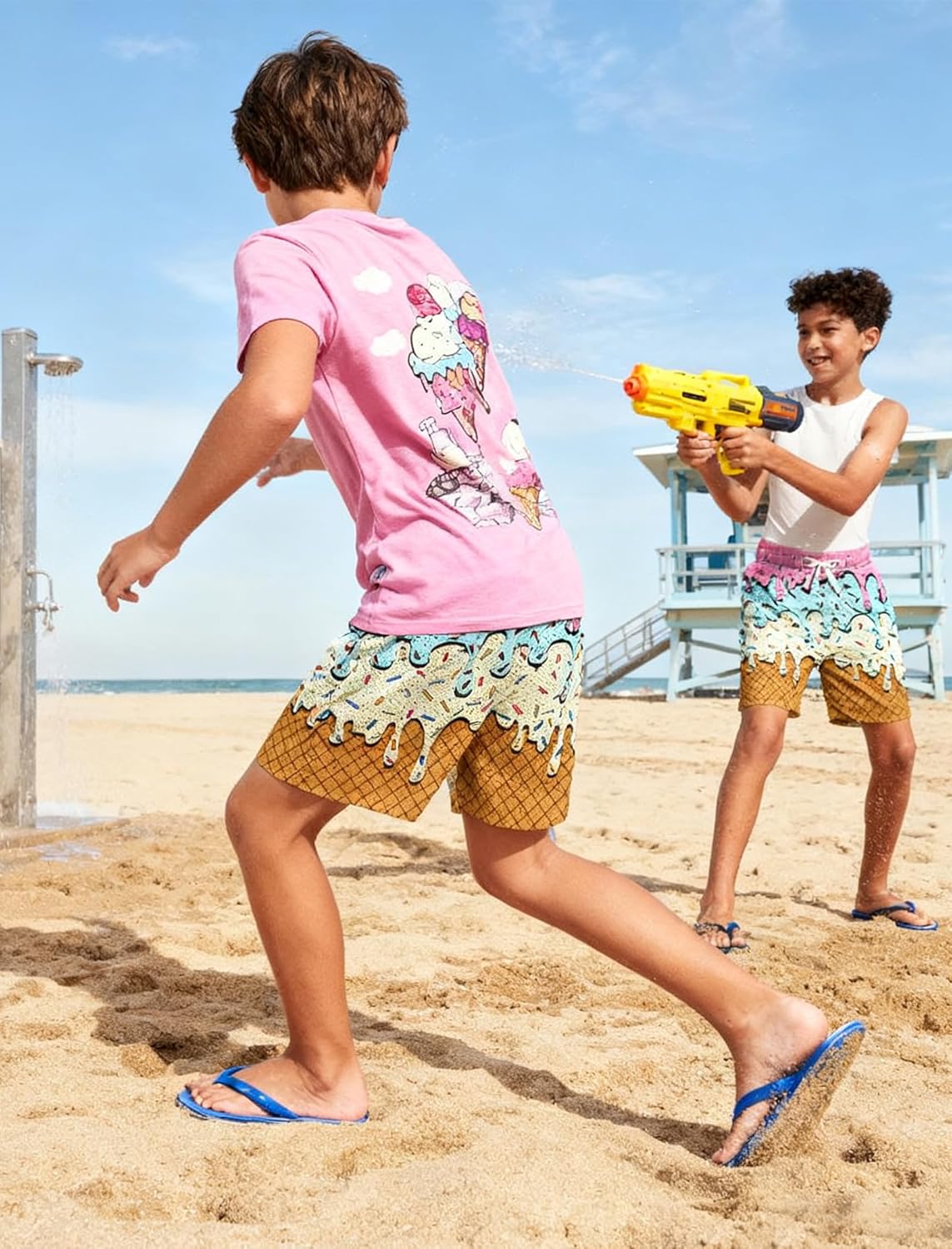 Cozople Boys Athletic Shorts Kids Basketball Shorts Mesh Breathable Shorts for 7-16 Years - Image 2