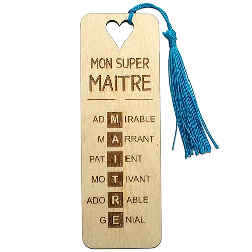 ERNESTINE - Marque page maître et professeur original - cadeau maitre enseignants instituteur - cadeau fin d'année scolaire enseignant - cadeaux professeure école marque page agenda notes cles