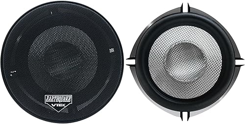 Miniatura 6 de EARTHQUAKE Sound VTEK-MC5 - Juego de componentes de 2 vías de 500 W de 5.25 pulgadas con tweeters y controles pasivos, negro, rojo, blanco, oro, gris