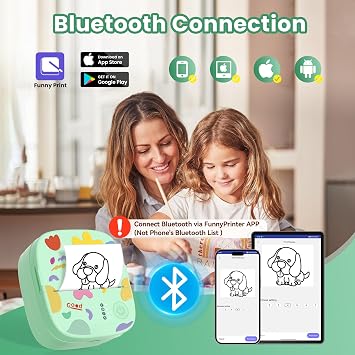 Mini Sticker Printer, AHM2 Sticker Maker Machine for Kids