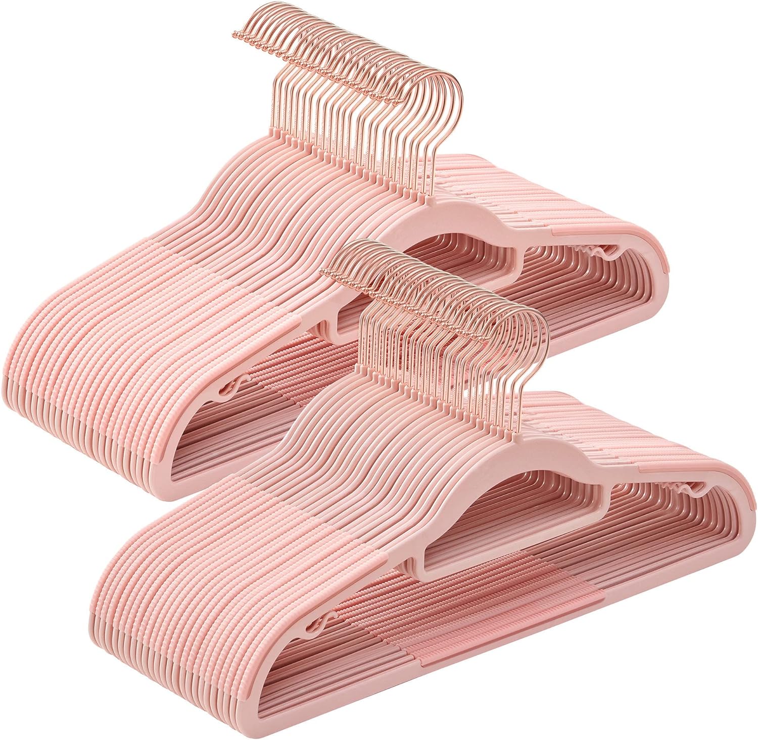SONGMICS Pack of 50 Coat Hangers, HeavyDuty Plastic Hangers, NonSlip, SpaceSaving