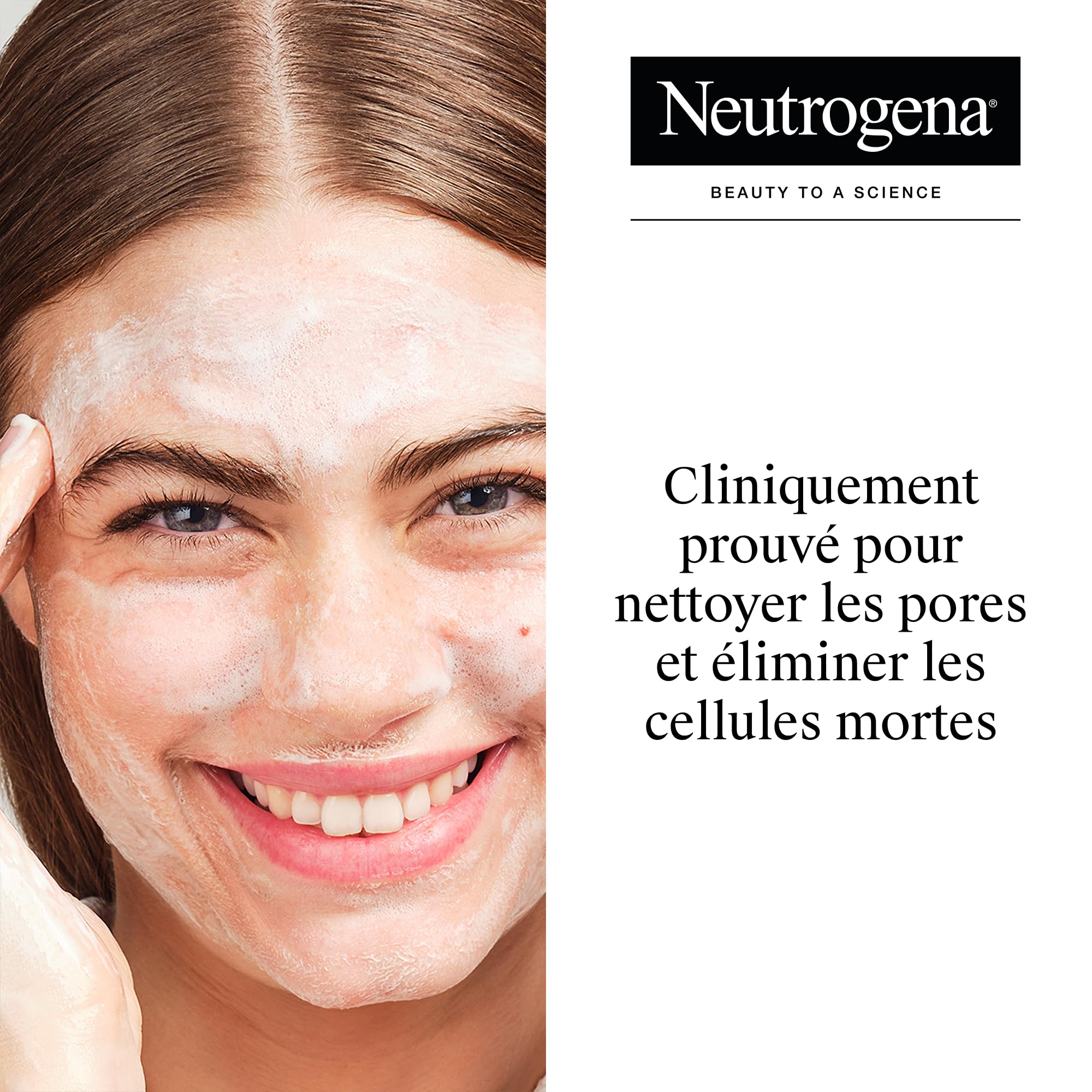 Neutrogena – Gel Exfoliant Vivifiant (tube de 150 ml) – Nettoyant visage pour une peau d'apparence saine – Soin visage pour une peau plus lisse après une semaine d'utilisation
