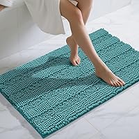 Vista 53 de Yimobra Tapetes de baño lavables, de chenilla súper suave y absorbente, para suelo y alfombra, de secado rápido, antideslizante, para bañera y Beige